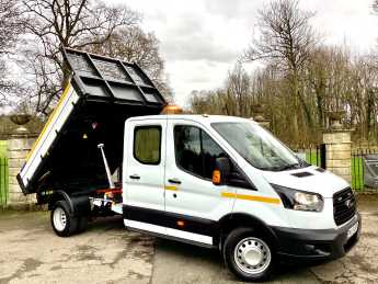 Ford Transit 2.0 TDCi 130ps Double Cab Chassis Tipper Diesel White at Countryside Commercials (Yorkshire) Ltd Selby